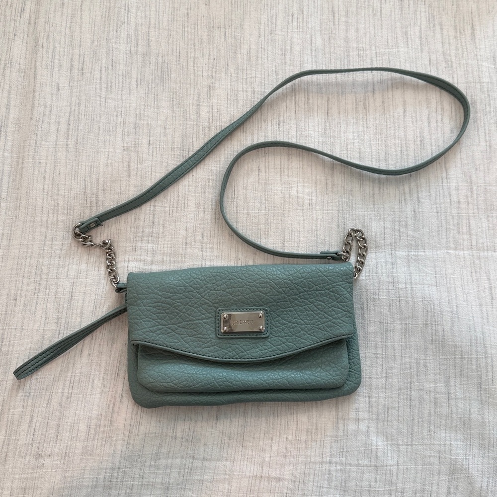 Nine West Teal Crossbody/Wristlet Purse